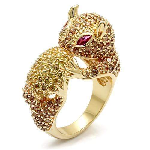 Silver Jewelry Rings Vintage Gold Rings LO1595 Imitation Gold Brass Ring with Synthetic in Ruby Alamode Fashion Jewelry Outlet
