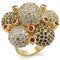 Silver Jewelry Rings Vintage Gold Rings LO1600 Imitation Gold Brass Ring with CZ in Garnet Alamode Fashion Jewelry Outlet