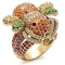Silver Jewelry Rings Vintage Gold Rings LO1603 Imitation Gold Brass Ring with Synthetic in Ruby Alamode Fashion Jewelry Outlet