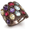 Silver Jewelry Rings Vintage Gold Rings LO1647 Chocolate Gold Brass Ring with Synthetic Alamode Fashion Jewelry Outlet