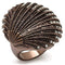 Silver Jewelry Rings Vintage Gold Rings LO1651 Chocolate Gold Brass Ring with Top Grade Crystal Alamode Fashion Jewelry Outlet