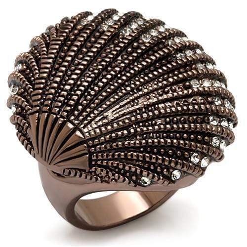 Silver Jewelry Rings Vintage Gold Rings LO1651 Chocolate Gold Brass Ring with Top Grade Crystal Alamode Fashion Jewelry Outlet