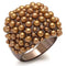 Silver Jewelry Rings Vintage Gold Rings LO1663 Chocolate Gold Brass Ring with Synthetic in Brown Alamode Fashion Jewelry Outlet