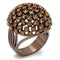 Silver Jewelry Rings Vintage Gold Rings LO1665 Chocolate Gold Brass Ring with Top Grade Crystal Alamode Fashion Jewelry Outlet