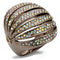 Silver Jewelry Rings Vintage Gold Rings LO1685 Chocolate Gold Brass Ring with Top Grade Crystal Alamode Fashion Jewelry Outlet