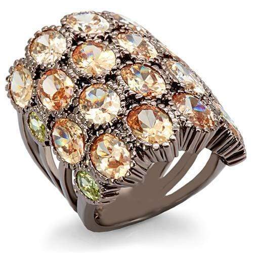 Silver Jewelry Rings Vintage Gold Rings LO1696 Chocolate Gold Brass Ring with AAA Grade CZ Alamode Fashion Jewelry Outlet