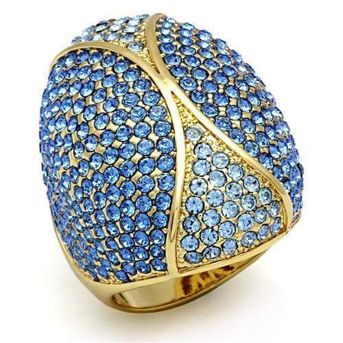 Vintage Gold Rings LO2188 Flash Gold Brass Ring with Top Grade Crystal