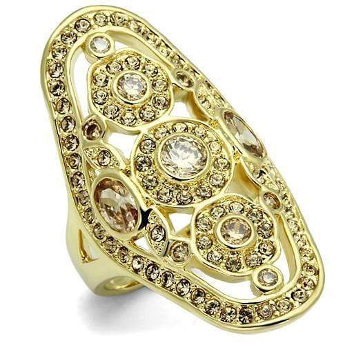 Vintage Gold Rings LO2496 Gold Brass Ring with AAA Grade CZ