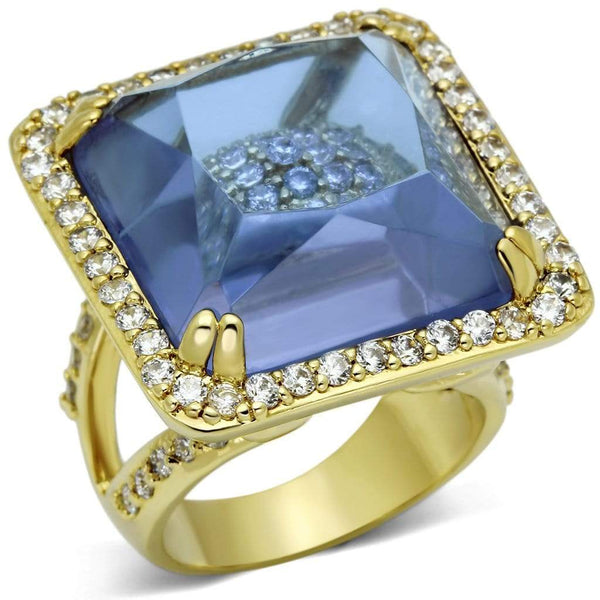 Vintage Gold Rings LO2511 Gold Brass Ring with Synthetic
