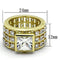 Vintage Gold Rings LO3002 Gold+Rhodium Brass Ring with AAA Grade CZ