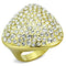 Vintage Gold Rings LO3024 Gold Brass Ring with Top Grade Crystal