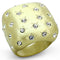Vintage Gold Rings LO3037 Gold & Brush Brass Ring with Top Grade Crystal