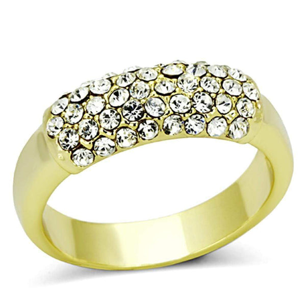 Vintage Gold Rings LO3067 Gold Brass Ring with Top Grade Crystal