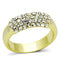 Vintage Gold Rings LO3067 Gold Brass Ring with Top Grade Crystal