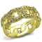 Vintage Gold Rings LO3215 Gold Brass Ring with Top Grade Crystal
