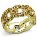 Vintage Gold Rings LO3216 Gold Brass Ring with Top Grade Crystal