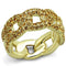 Vintage Gold Rings LO3216 Gold Brass Ring with Top Grade Crystal