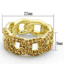 Vintage Gold Rings LO3216 Gold Brass Ring with Top Grade Crystal