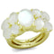 Vintage Gold Rings LO3254 Gold Brass Ring with Synthetic in Aurora Borealis