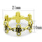 Vintage Gold Rings LO3518 Gold Brass Ring with Top Grade Crystal