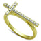 Vintage Gold Rings LO3521 Gold Brass Ring with Top Grade Crystal