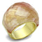 Silver Jewelry Rings Vintage Gold Rings LO3582 Gold Brass Ring with Synthetic in Light Peach Alamode Fashion Jewelry Outlet