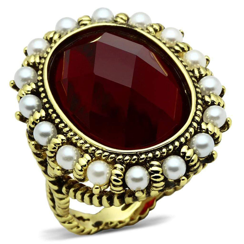 Silver Jewelry Rings Vintage Gold Rings LO3585 Flash Gold Brass Ring with Synthetic in Siam Alamode Fashion Jewelry Outlet