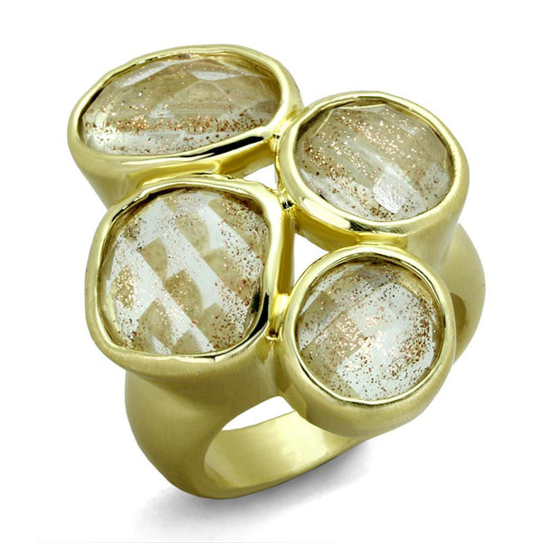 Silver Jewelry Rings Vintage Gold Rings LO3599 Gold & Brush Brass Ring with Synthetic Alamode Fashion Jewelry Outlet