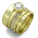Silver Jewelry Rings Vintage Gold Rings LO3645 Gold & Brush Brass Ring with AAA Grade CZ Alamode Fashion Jewelry Outlet
