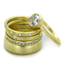 Silver Jewelry Rings Vintage Gold Rings LO3645 Gold & Brush Brass Ring with AAA Grade CZ Alamode Fashion Jewelry Outlet
