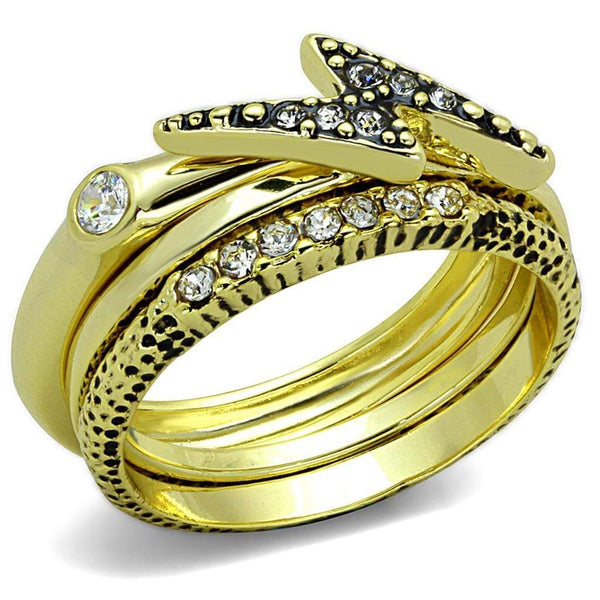 Silver Jewelry Rings Vintage Gold Rings LO3651 Gold Brass Ring with Top Grade Crystal Alamode Fashion Jewelry Outlet