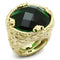 Silver Jewelry Rings Vintage Gold Rings LO3675 Gold & Brush Brass Ring with Synthetic in Emerald Alamode Fashion Jewelry Outlet