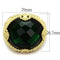 Silver Jewelry Rings Vintage Gold Rings LO3675 Gold & Brush Brass Ring with Synthetic in Emerald Alamode Fashion Jewelry Outlet