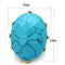 Silver Jewelry Rings Vintage Gold Rings LO3901 Gold Brass Ring with Synthetic in Turquoise Alamode Fashion Jewelry Outlet