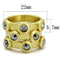 Silver Jewelry Rings Vintage Gold Rings LO3917 Gold & Brush Brass Ring with Crystal in Hematite Alamode Fashion Jewelry Outlet