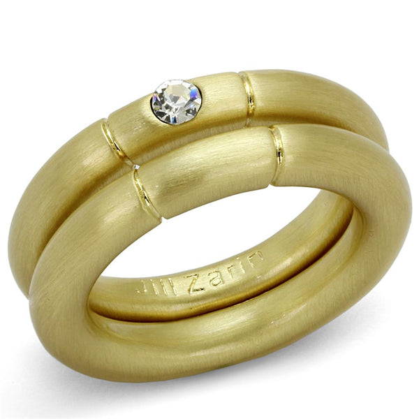 Silver Jewelry Rings Vintage Gold Rings LO3918 Gold & Brush Brass Ring with Top Grade Crystal Alamode Fashion Jewelry Outlet