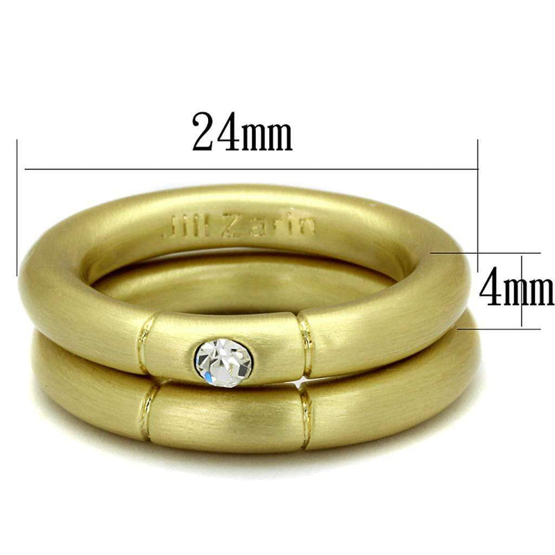 Silver Jewelry Rings Vintage Gold Rings LO3918 Gold & Brush Brass Ring with Top Grade Crystal Alamode Fashion Jewelry Outlet