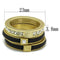 Silver Jewelry Rings Vintage Gold Rings LO3923 Gold & Brush Brass Ring with Top Grade Crystal Alamode Fashion Jewelry Outlet