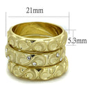Silver Jewelry Rings Vintage Gold Rings LO3946 Gold & Brush Brass Ring with Top Grade Crystal Alamode Fashion Jewelry Outlet