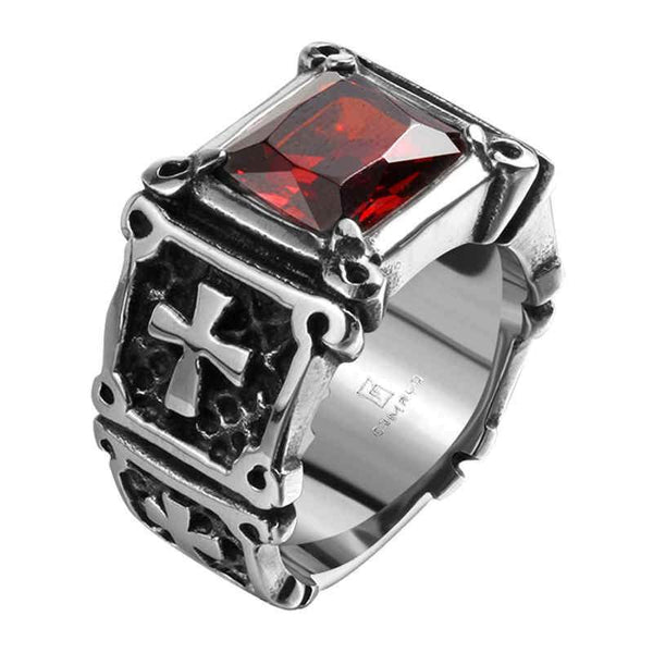 Silver Jewelry Rings Vintage Hot Design Square Geometric Shaped Ring TIY