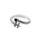 Silver Jewelry Rings Vintage Style Unique Agate Stone Decor Twisted Pattern Silver Ring TIY