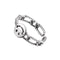 Silver Jewelry Rings Vintage Style Unique Hollow Chain Smiling Face Design Silver Ring TIY