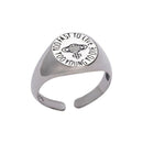 Silver Jewelry Rings Vintage Unisex Style Simple Carving Sterling Silver Adjustable Ring TIY