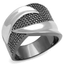 Wedding Ring Sets TK2700 Two Tone Light Black (Gun) Stainless Steel Ring