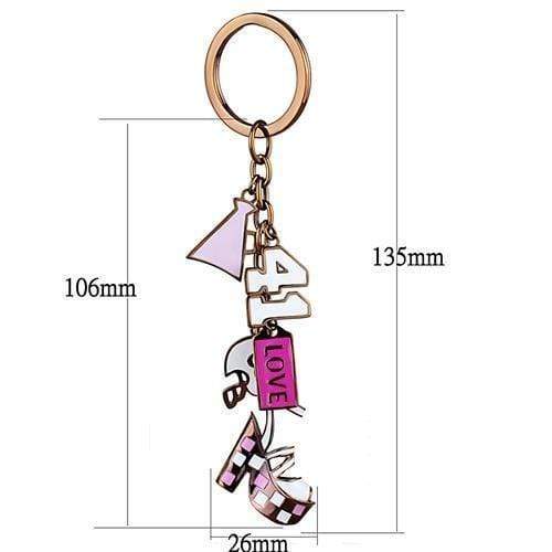 Wedding Ring Sets TK2717 Coffee light Stainless Steel Key Ring with Epoxy