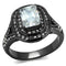 Wedding Ring Sets TK2731 Light Black Stainless Steel Ring with CZ