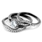 Wedding Ring Sets TK2739 Light Black Stainless Steel Ring with CZ