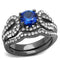 Wedding Ring Sets TK2740 Light Black Stainless Steel Ring in London Blue