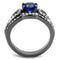 Silver Jewelry Rings Wedding Ring Sets TK2740 Light Black Stainless Steel Ring in London Blue Alamode Fashion Jewelry Outlet