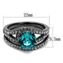 Silver Jewelry Rings Wedding Ring Sets TK2744 Stainless Steel Ring with Top Grade Crystal Alamode Fashion Jewelry Outlet